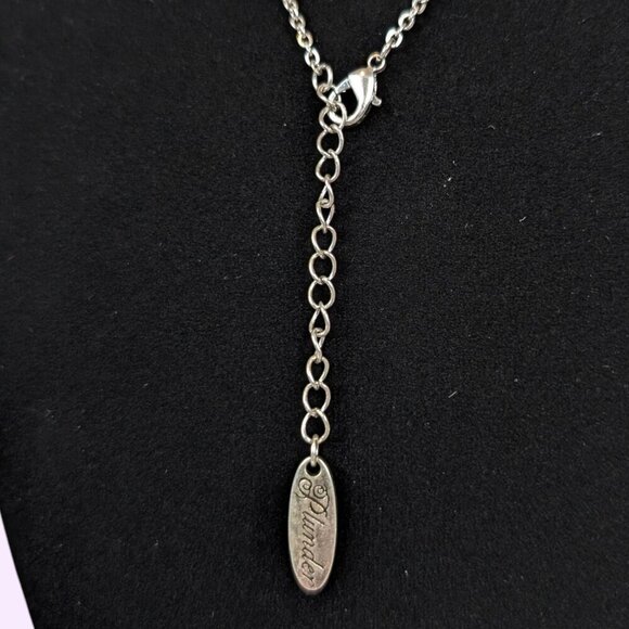 Plunder White Stone Cut Out Pendant Necklace - Picture 5 of 6